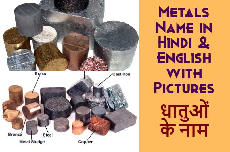 Metals Name In Hindi And English With Pictures 