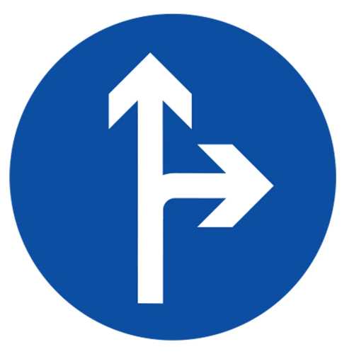 Compulsory Ahead of Turn Right
