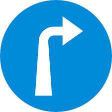 Compulsory Turn Right Ahead