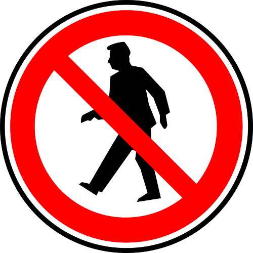 Pedestrians Prohibited