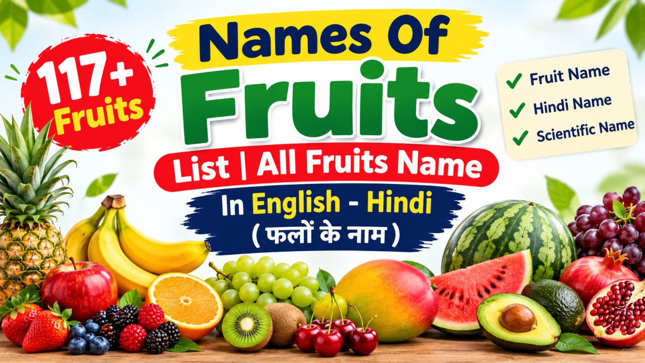 Fruit-Names in English and Hindi